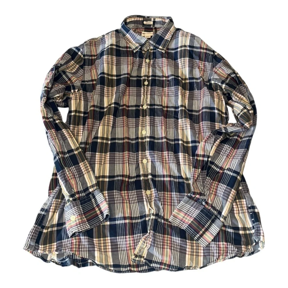 J. Crew Men’s Tailored Fit 💯 Cotton Shirt Size XL Preloved